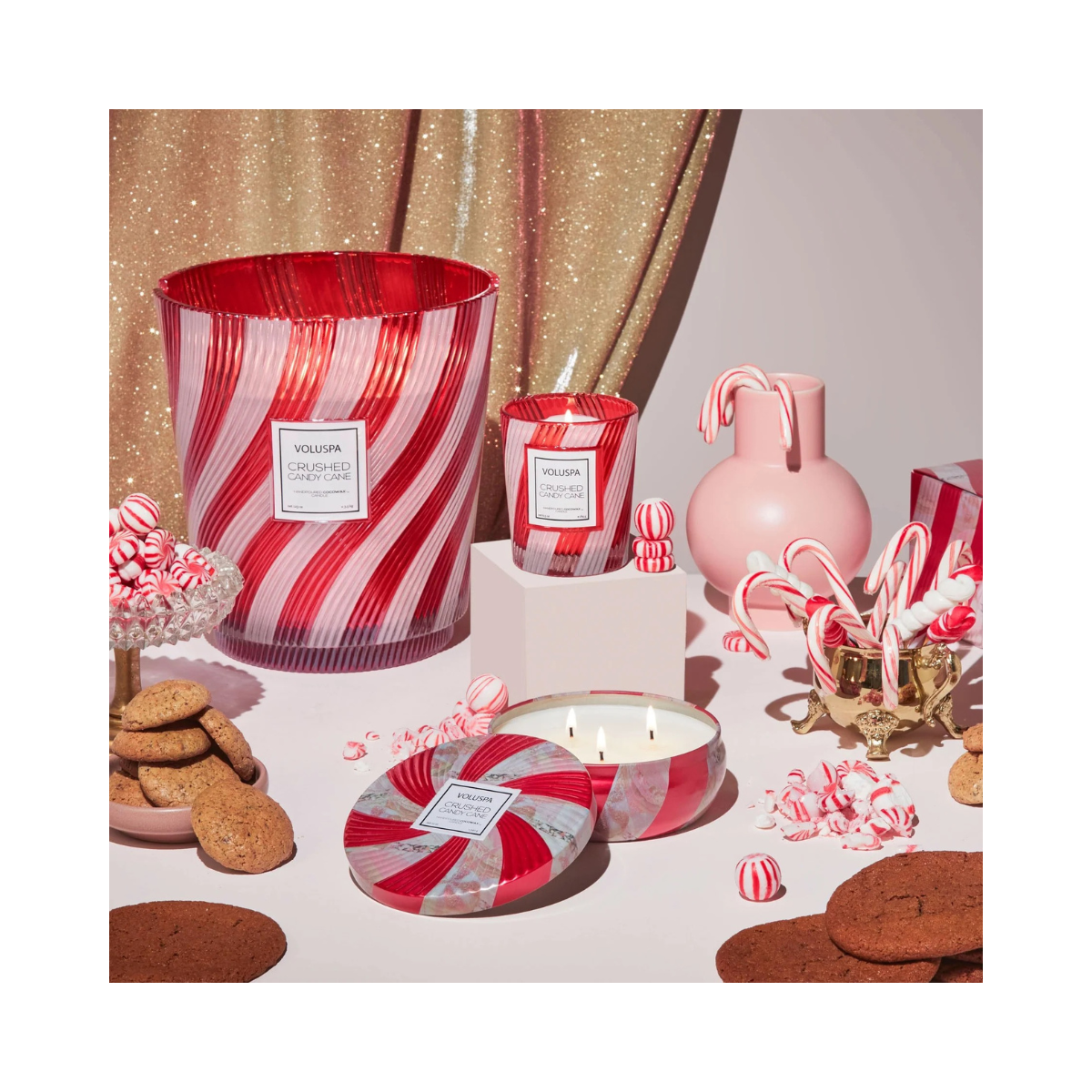 Classic Candle - 6 Crushed Candy Cane
