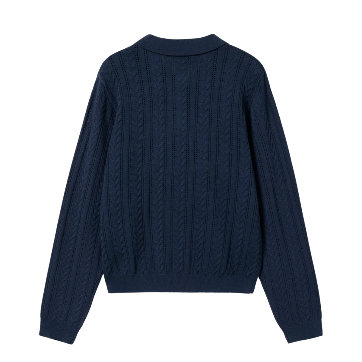 N-Mecca LS Knit Polo - Navy