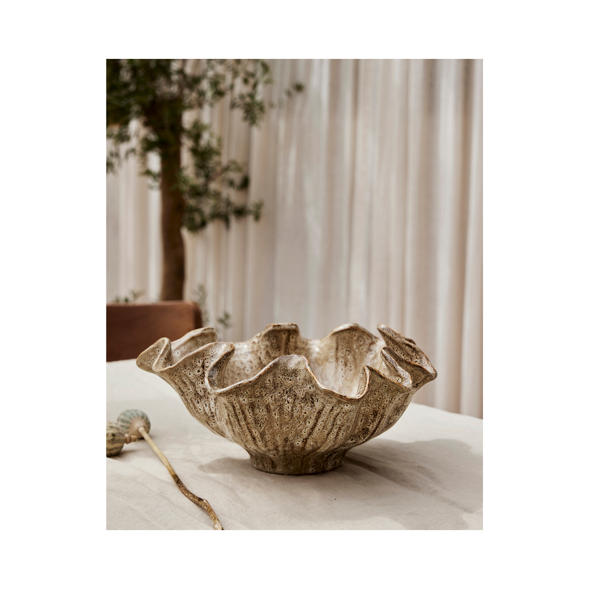HANNA Plantering 35x16cm - Brunmelerad