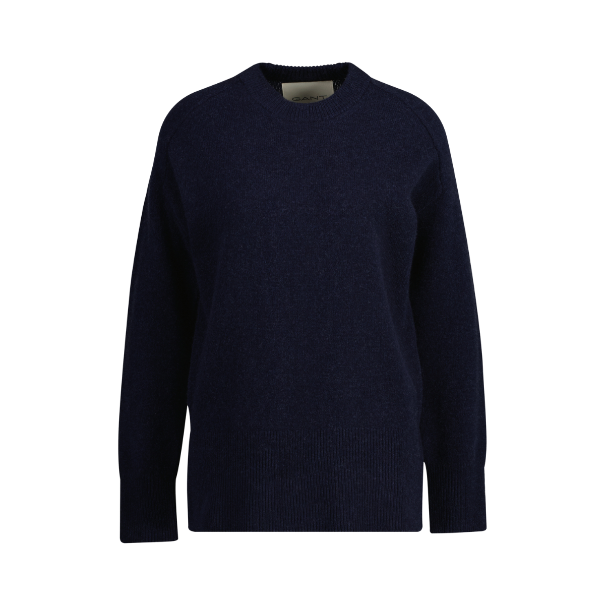 HERRINGBONE DETAIL C-NECK - Navy