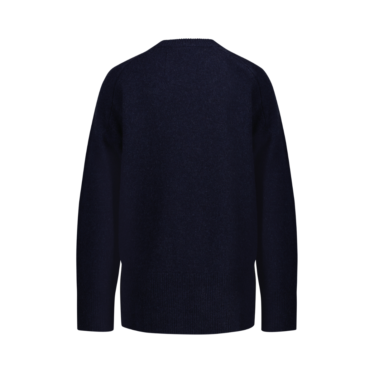 HERRINGBONE DETAIL C-NECK - Navy