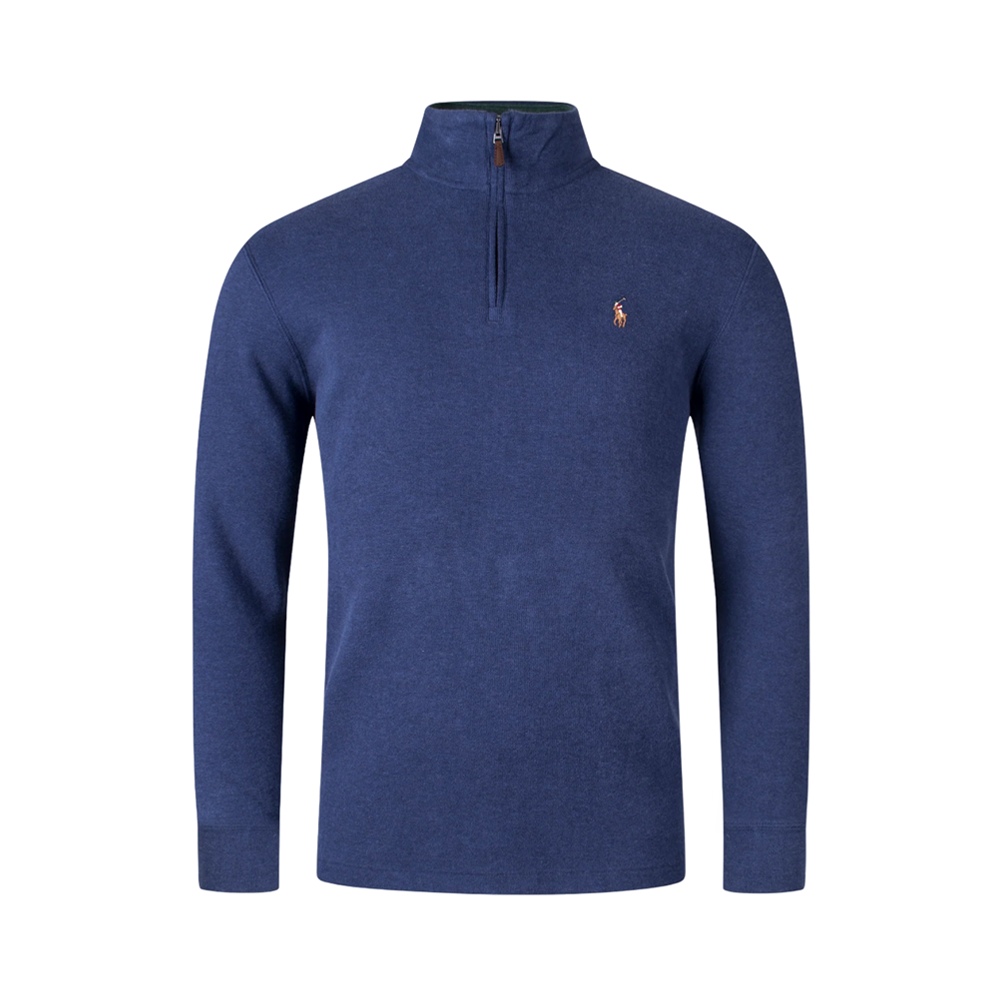 Estate-Rib Quarter-Zip Pullover - Navy