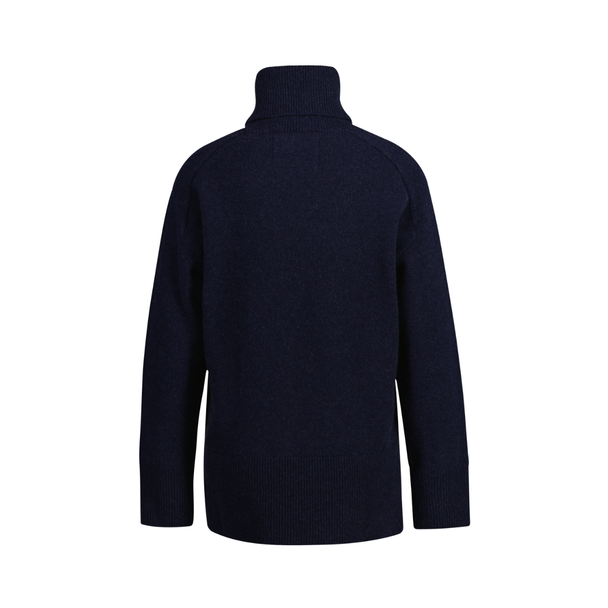 HERRINGBONE DETAIL ROLLNECK - Navy