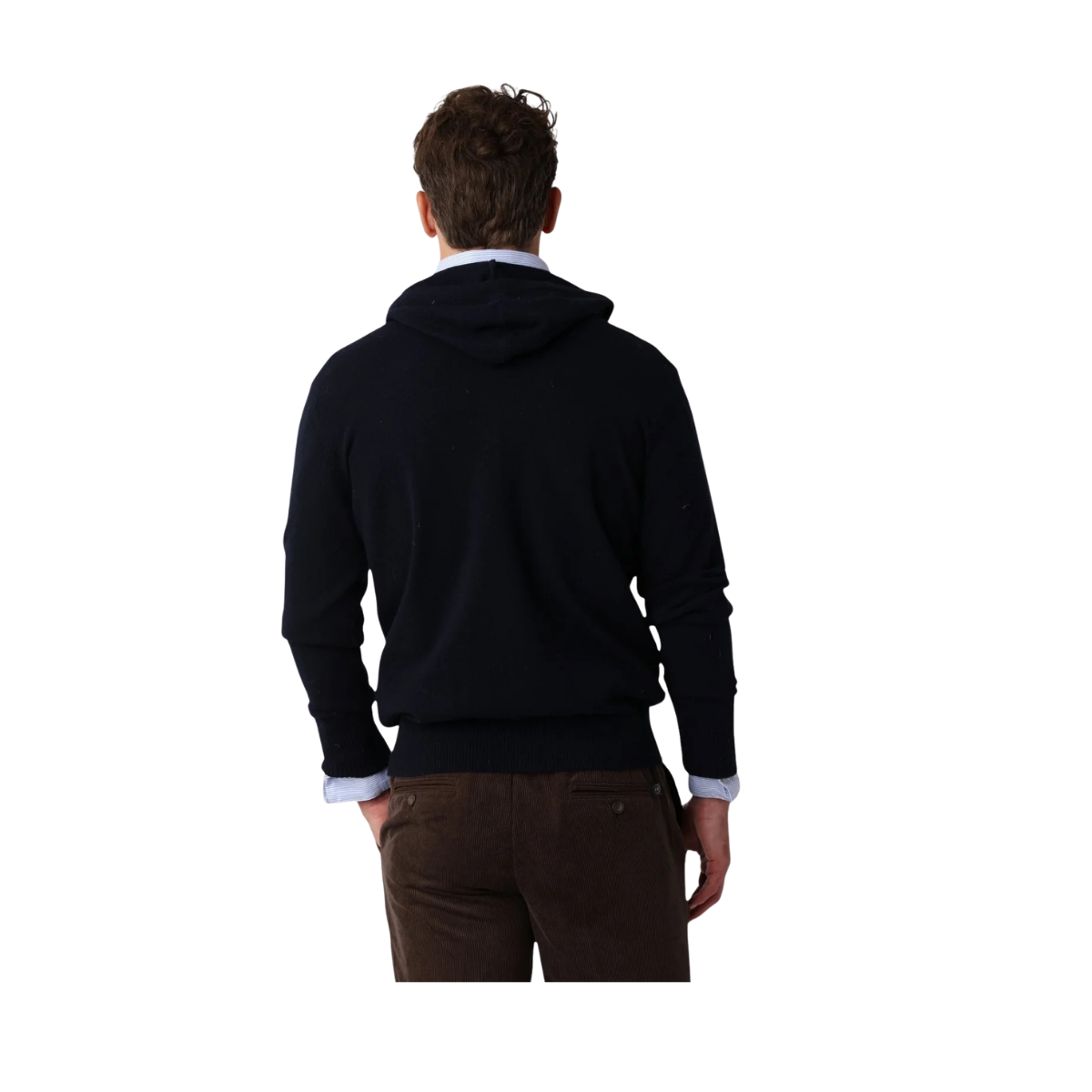 Cashmere Blend Hoodie - Navy