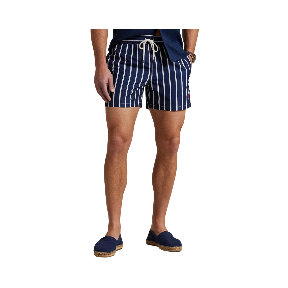 Slftraveler Mid Trunk - Navy Vertical Wide Stripe