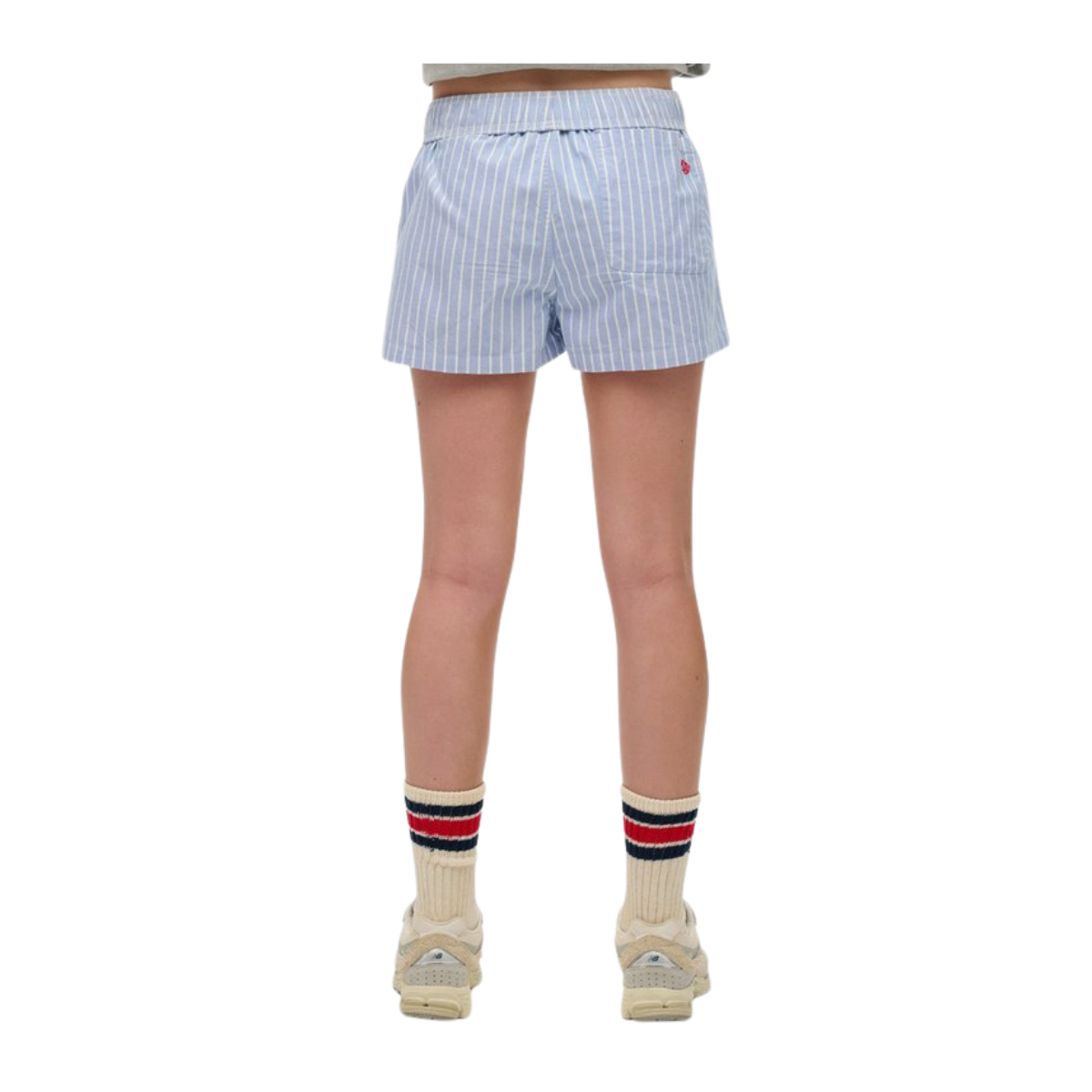 Cotton Stripe Elastic Short - D9J Broker Blue Stripe