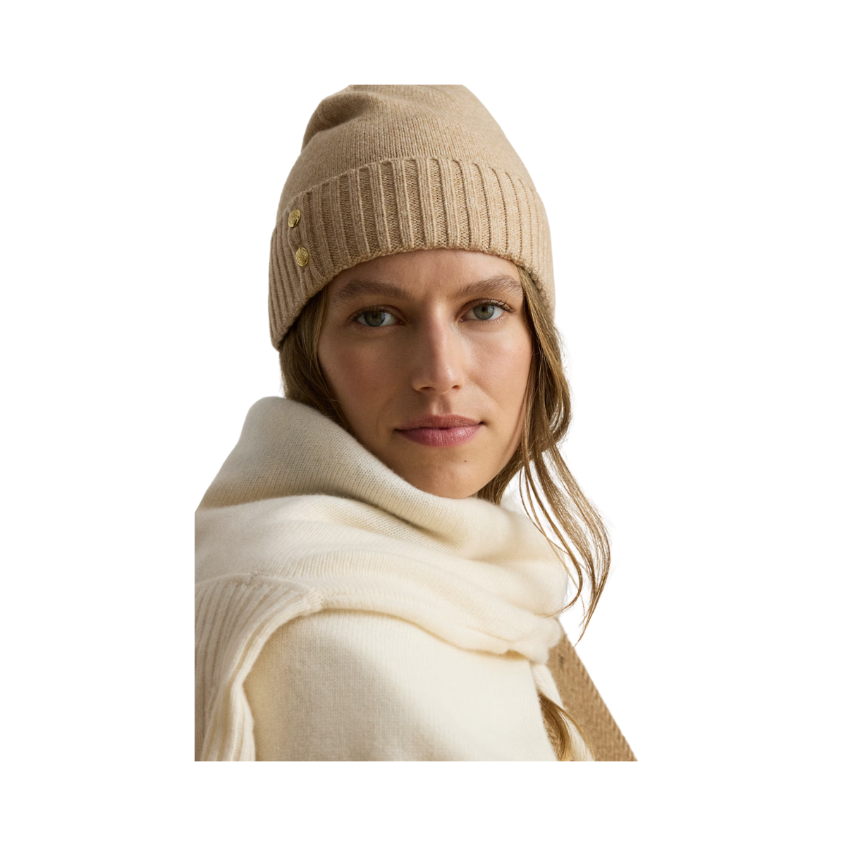 Crest Knit Hat - Camel