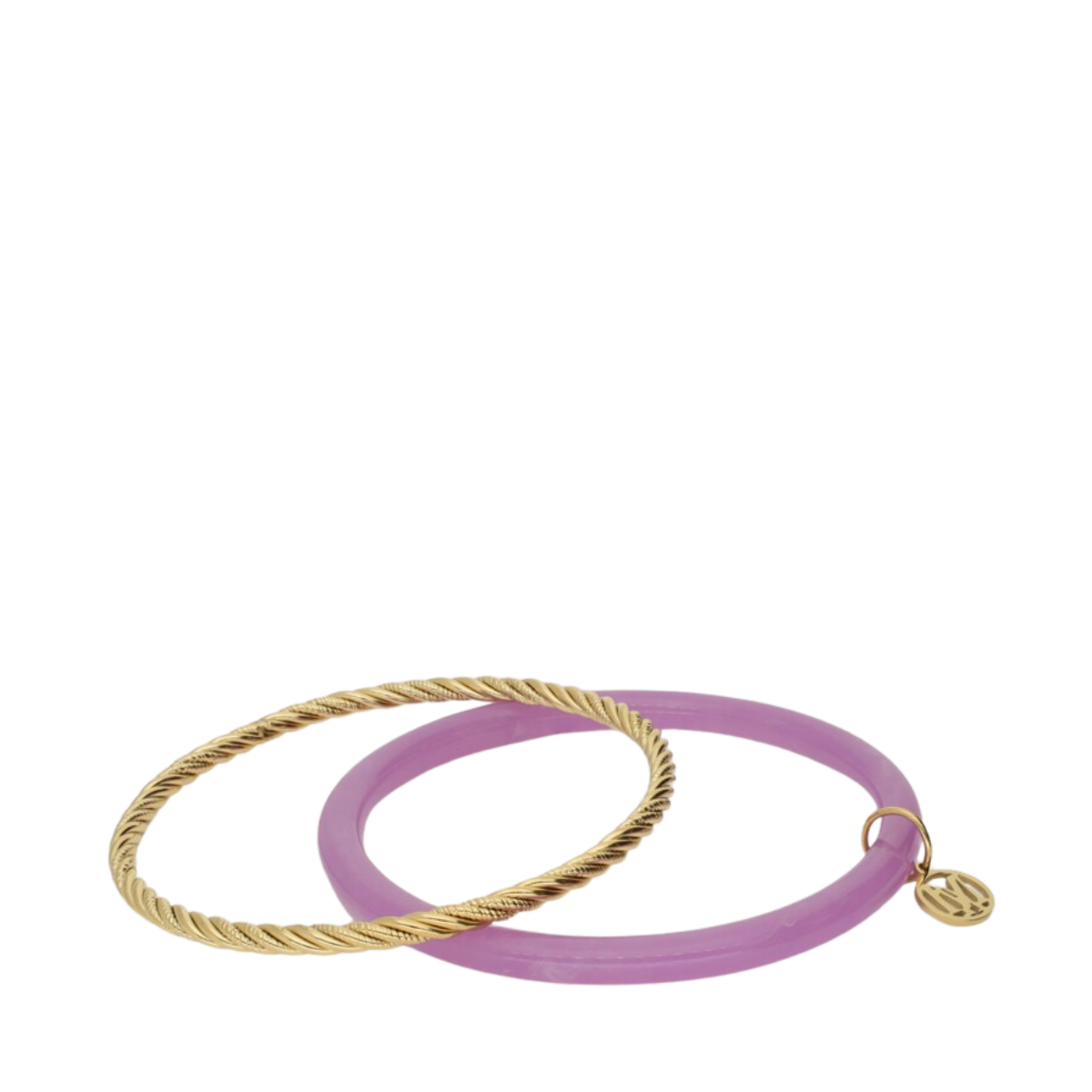 Bangle Set Thin Lila - Gold