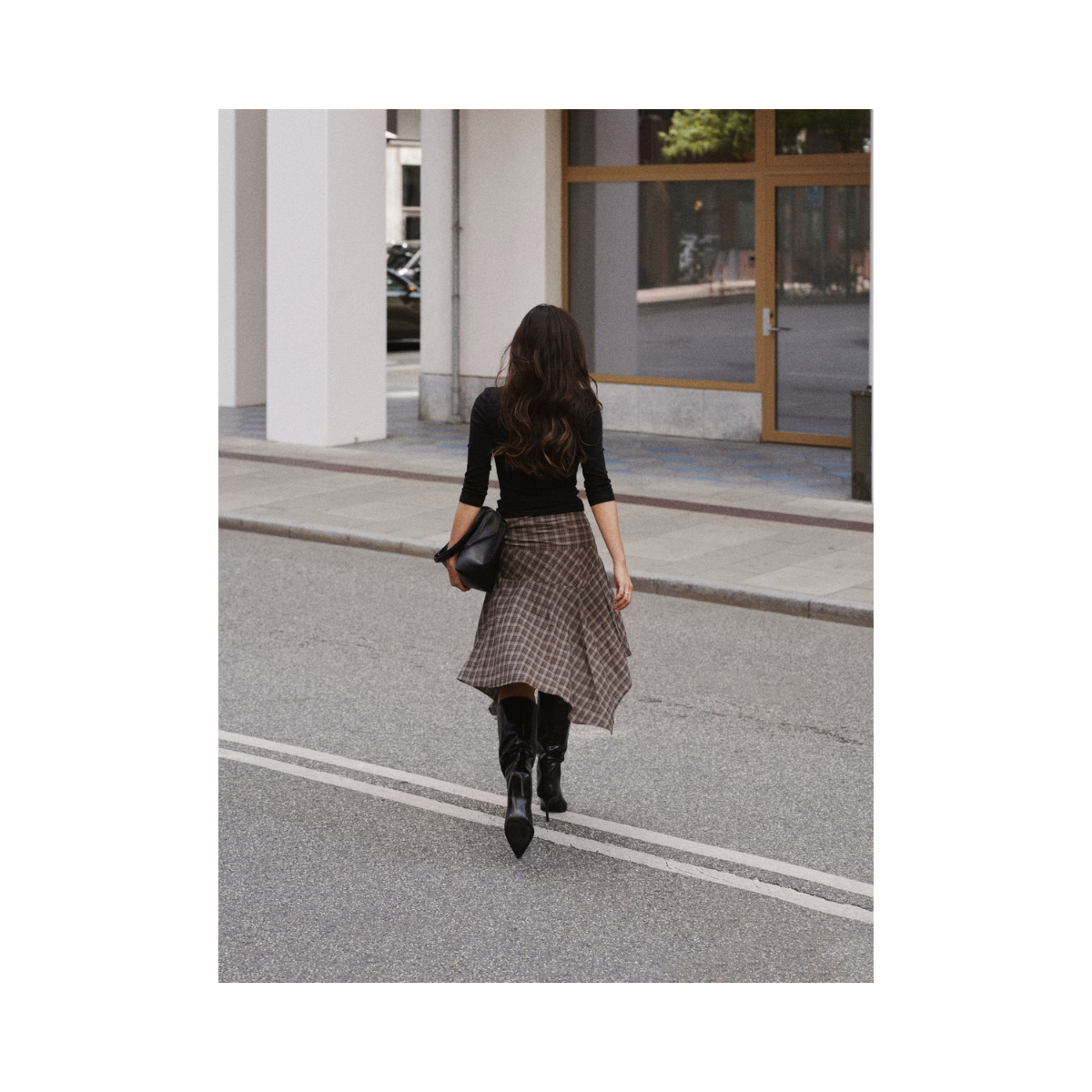Sabella Check Skirt - Brown Check