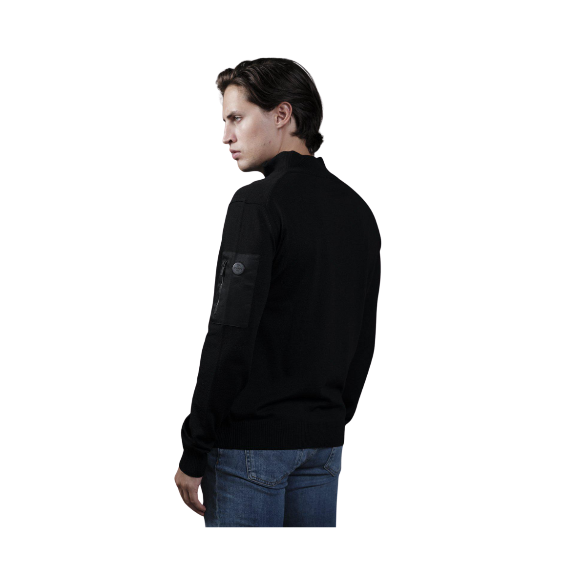 Lucca 1/2 Zip - Black