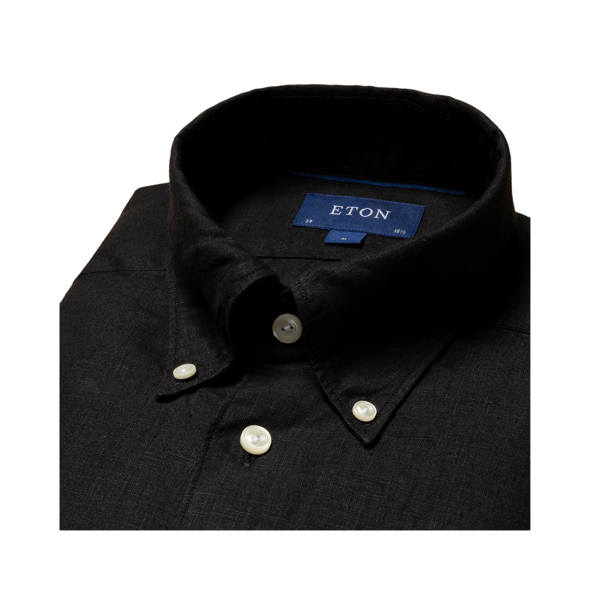 Linen poplin shirt - Black