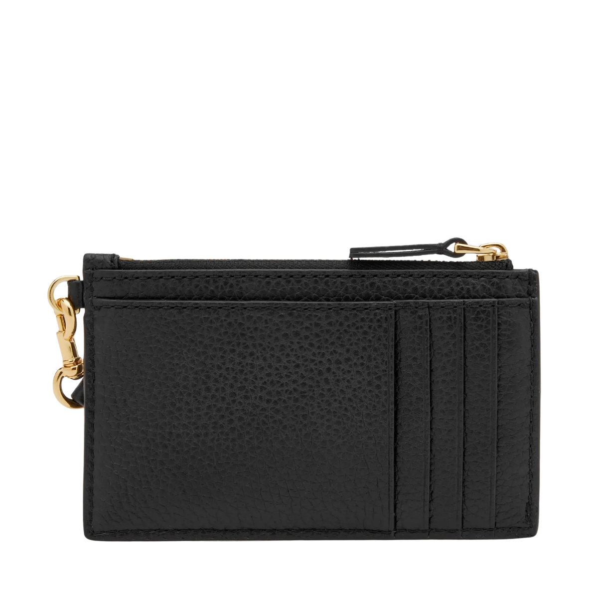 The Top Zip Wristlet Wallet - Black