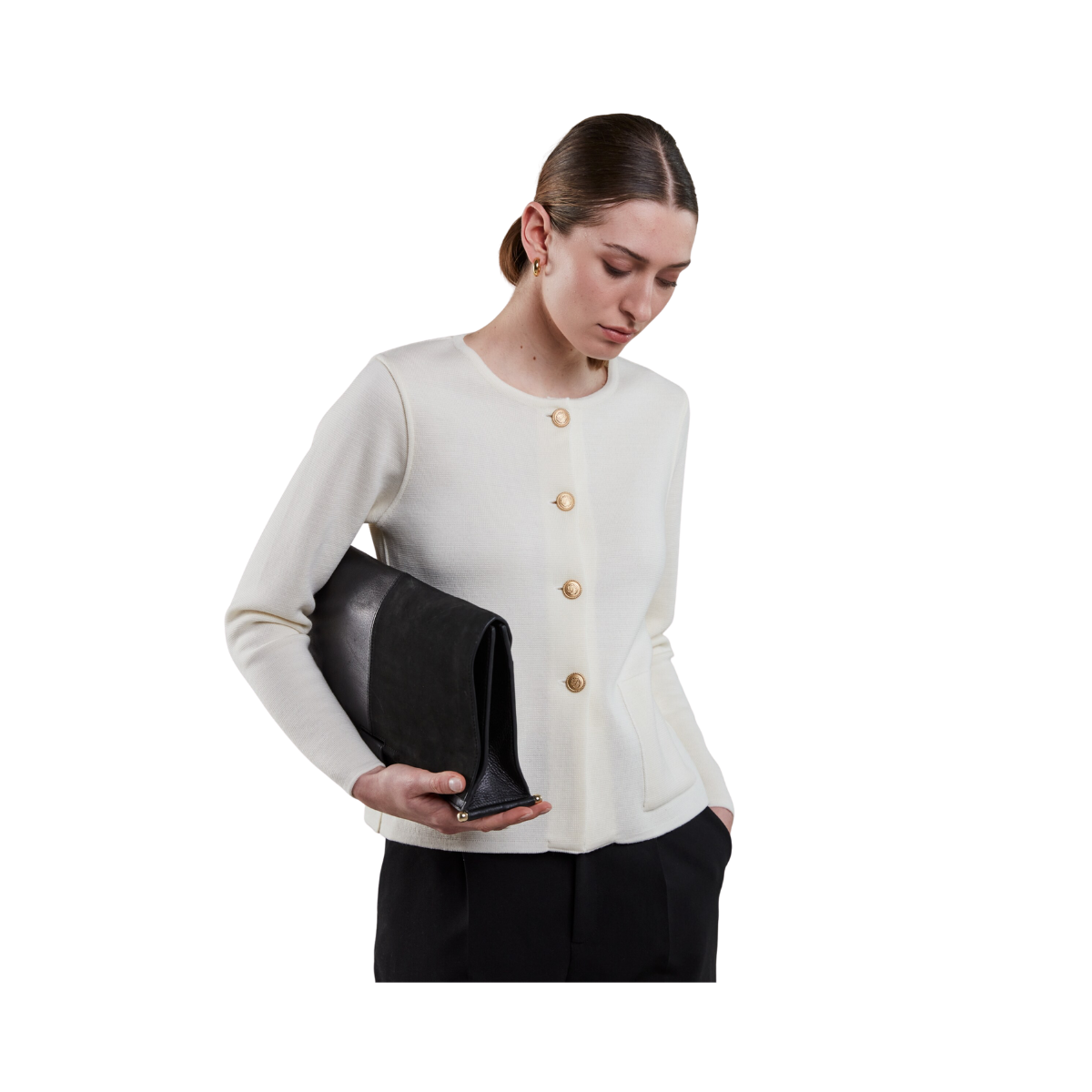 Stina Knit Cardigan - White