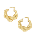 Iconic twisted pattern earrings - Gold