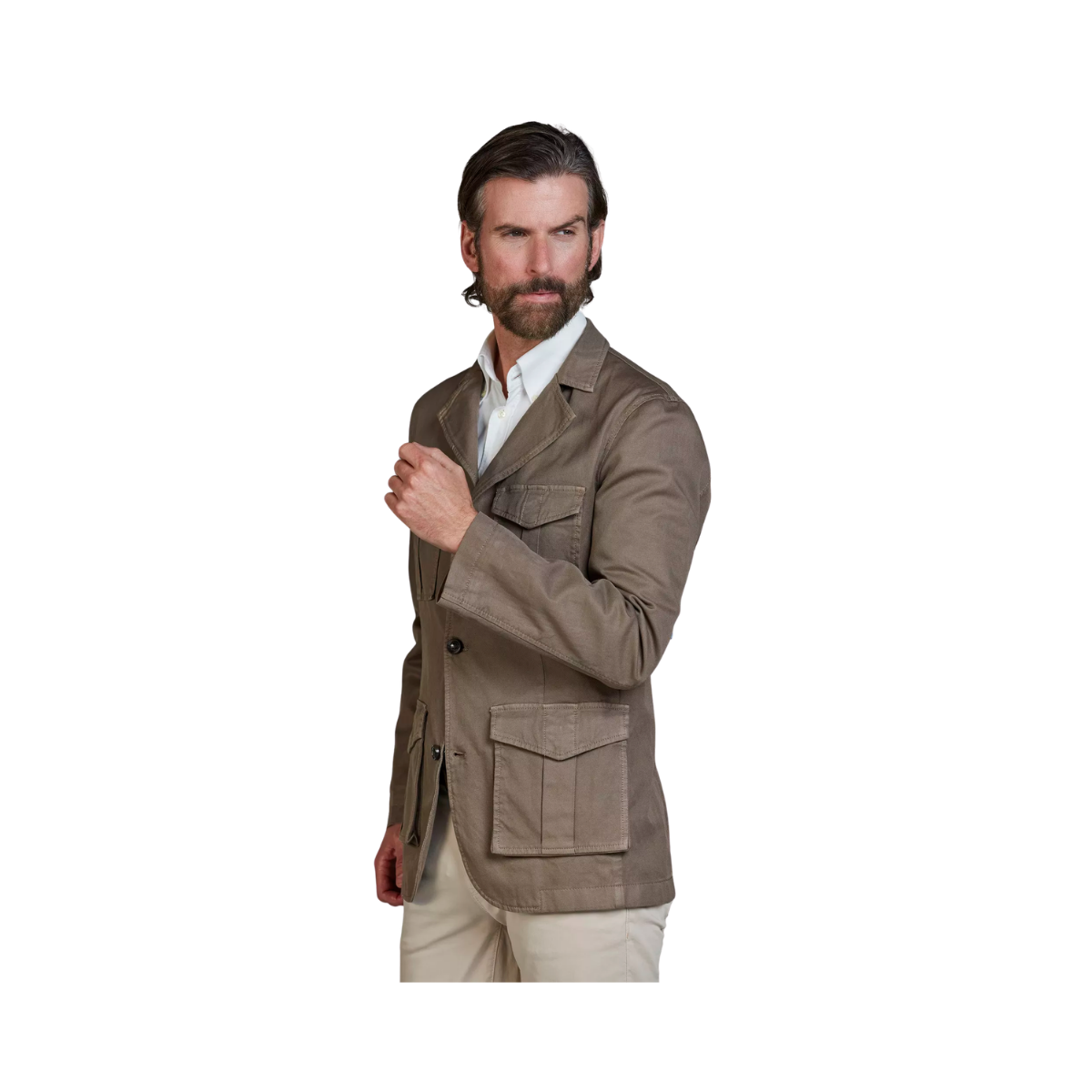 Sorrento Linen Blend Jacket - Rustic Brown