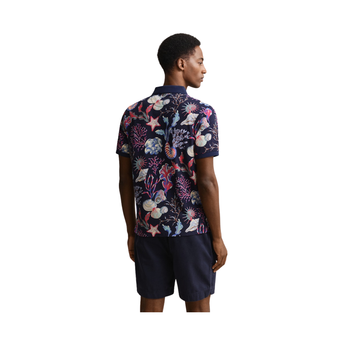 Printed SS Polo - Classic Blue