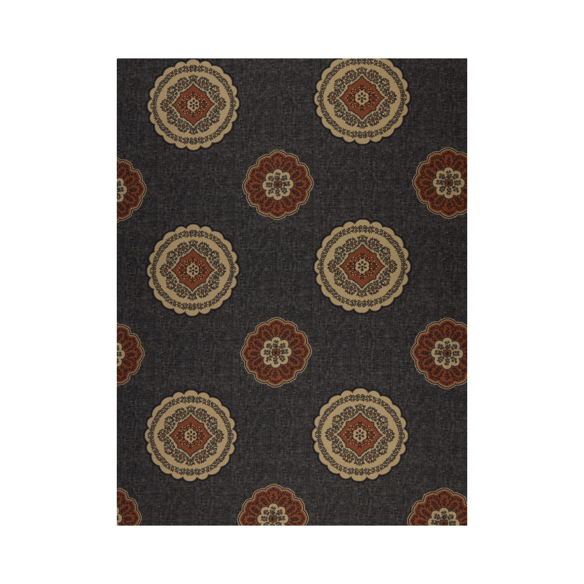 Scarf Wool/Silk - Dark Grey Pattern
