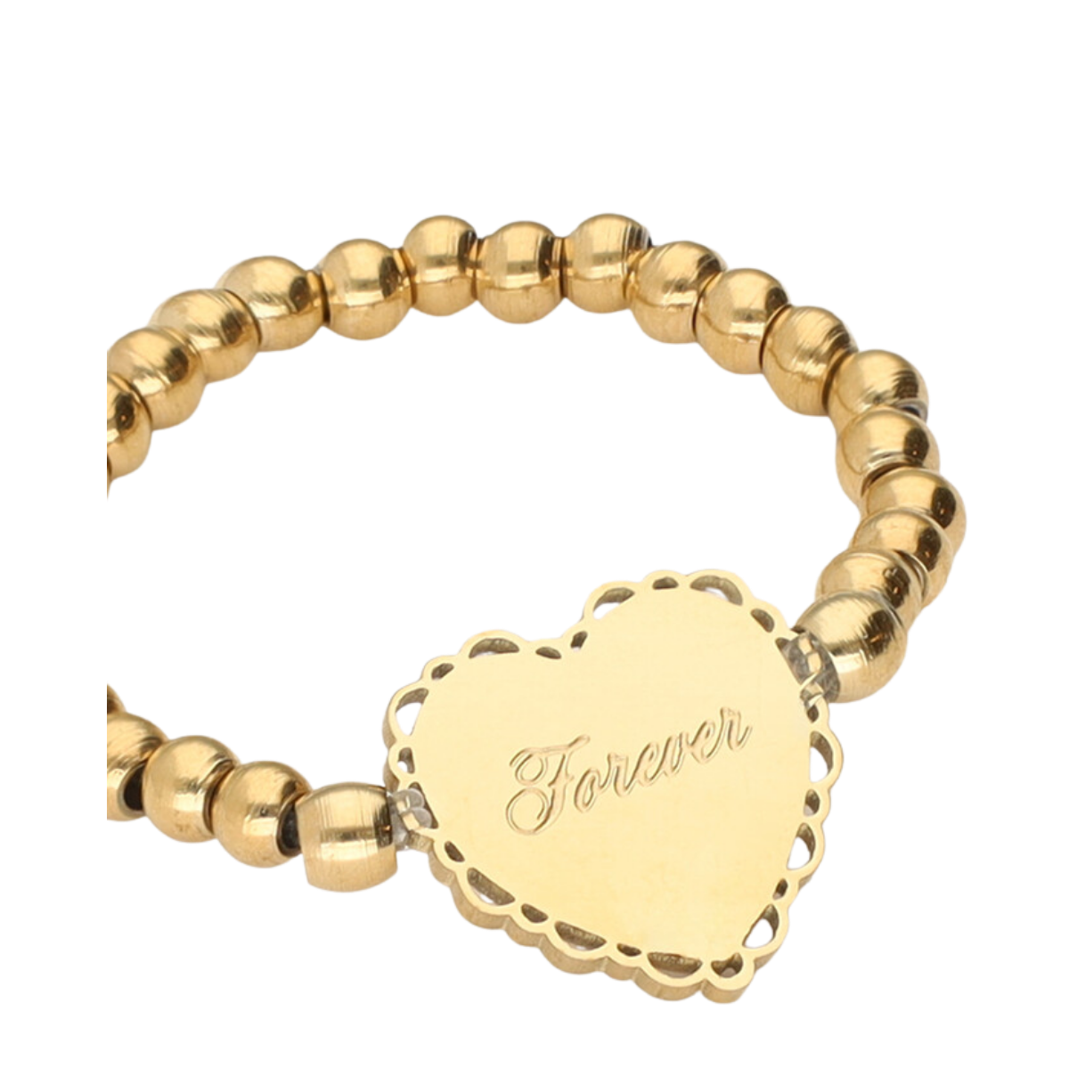 Ring Os Stretch Heart Always - Gold