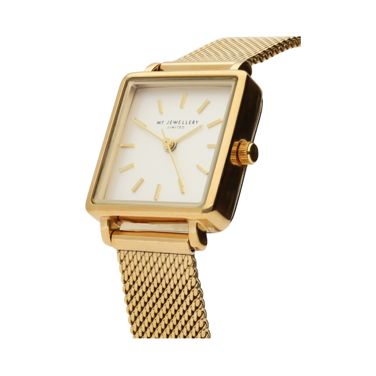 Horloge vierkante wijzerplaat - 1200 Gold