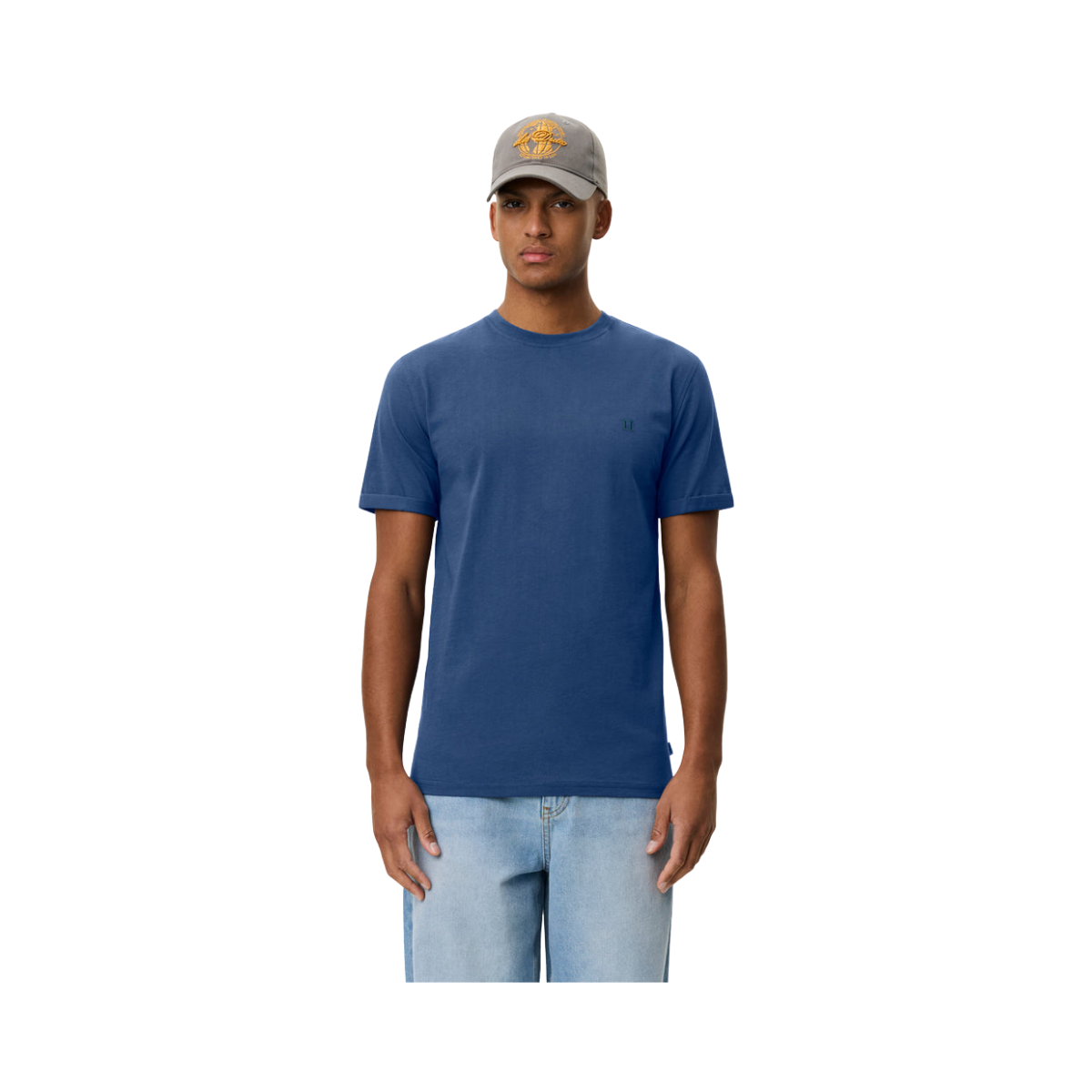 Norregaard Contrast T-Shirt - 430 Dark Denim Blue