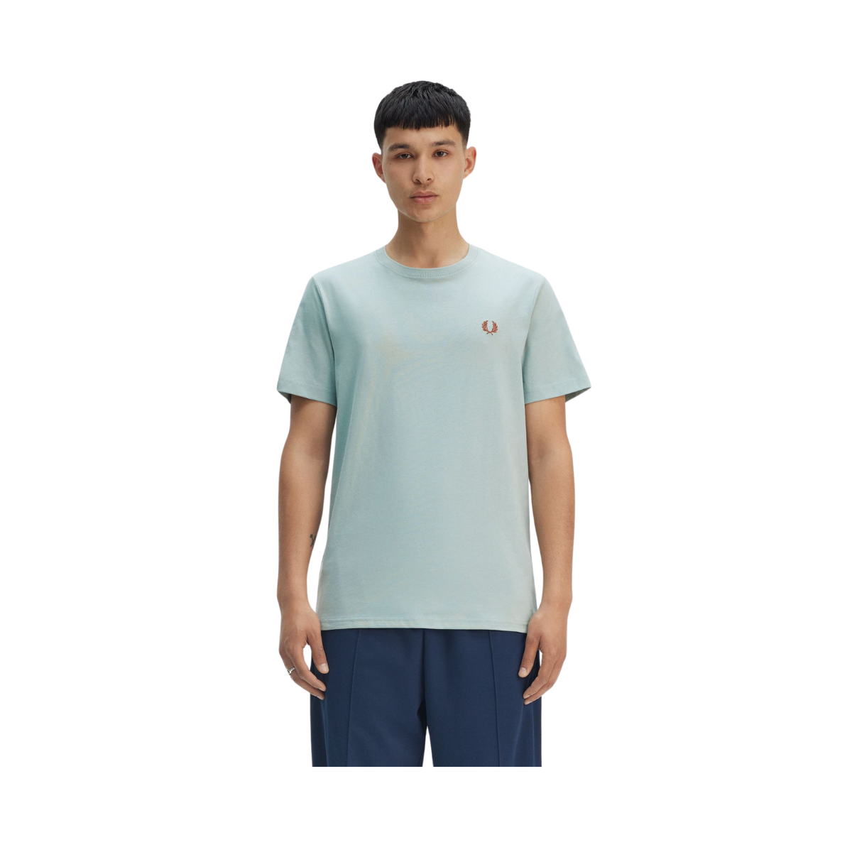 Crew Neck T-Shirt - Silver Blue