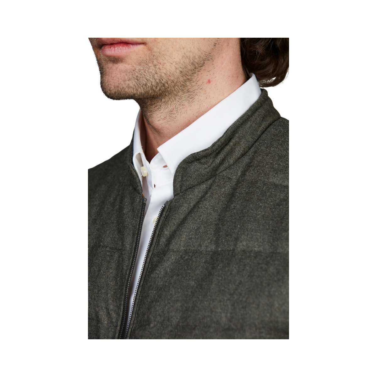 Lt Down Supersonic Wool Vest - Moss Green