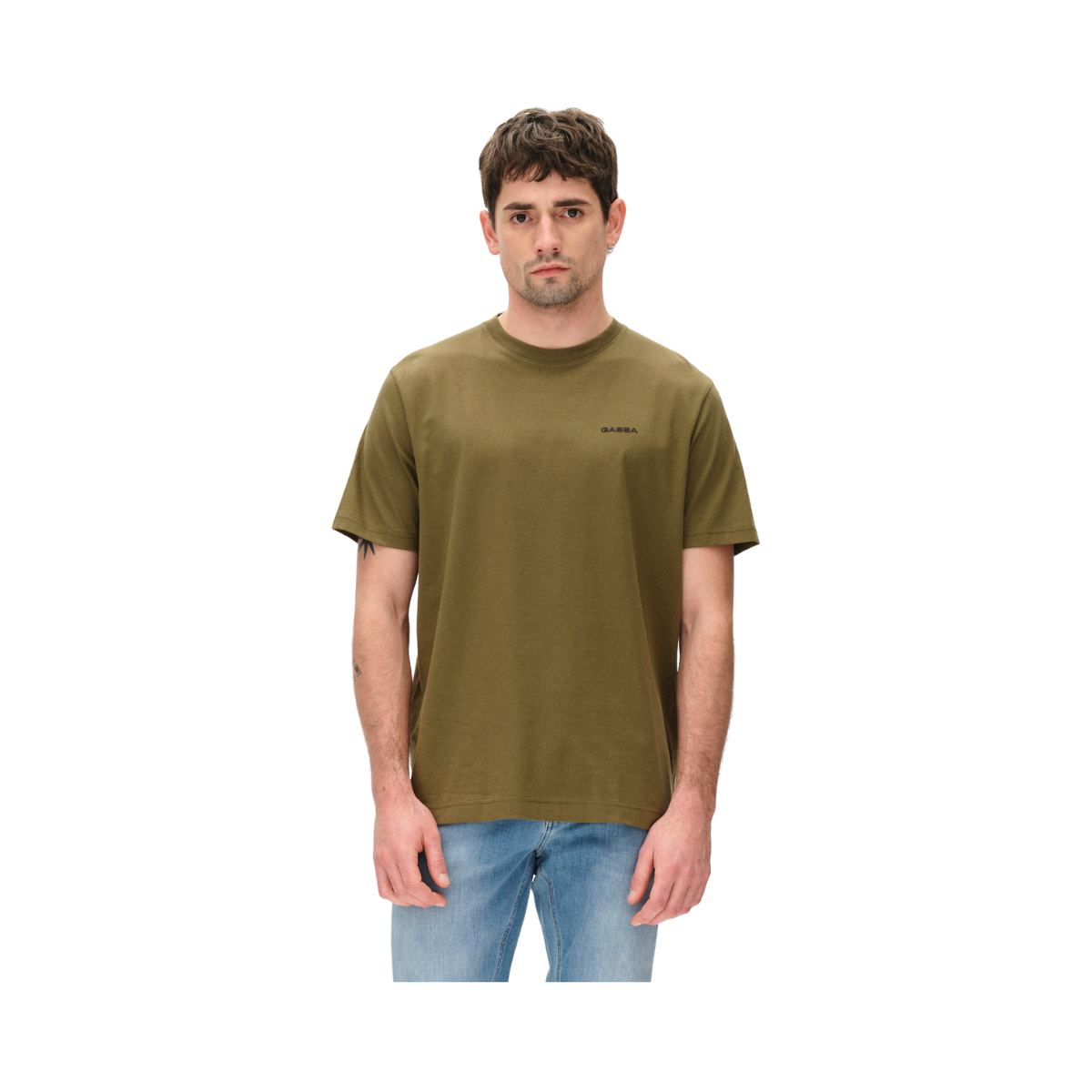 Dune Logo SS GOTS - Olive Green