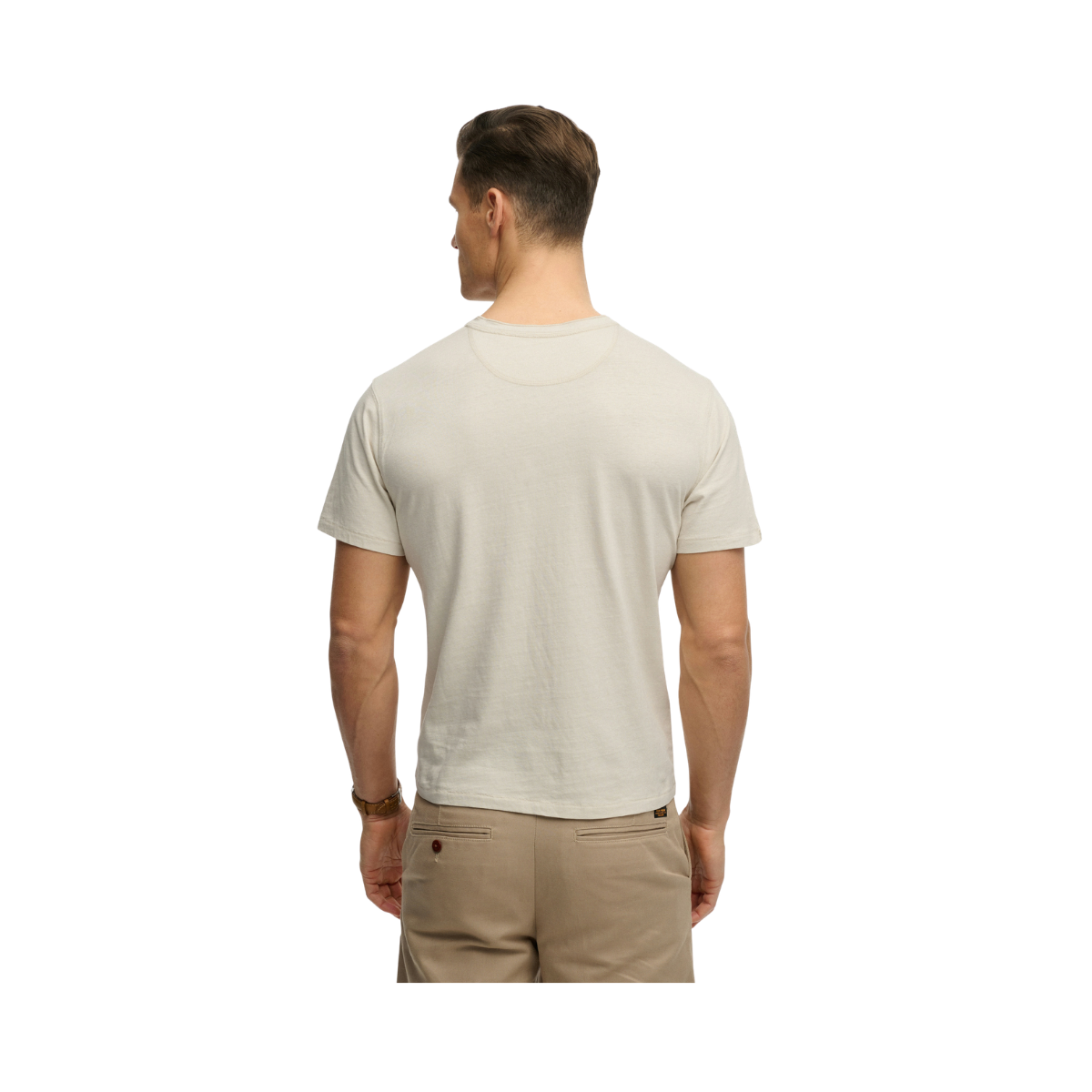 Classic Cotton Lin Ss Grandad - Natural Ecru