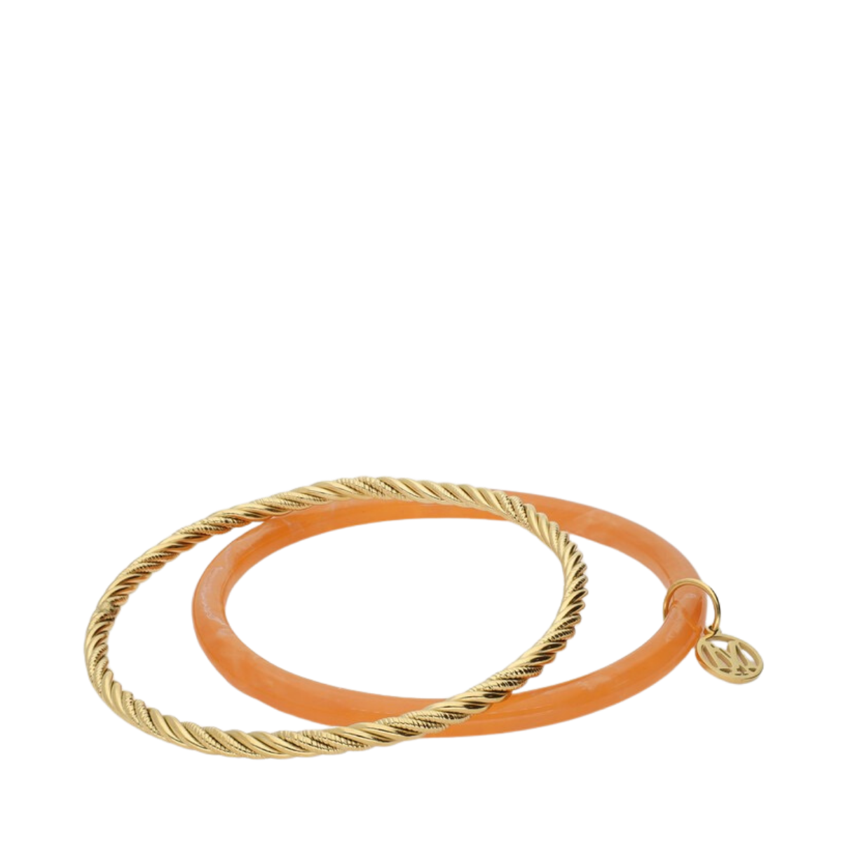 Bangle Set Thin Orange - Gold