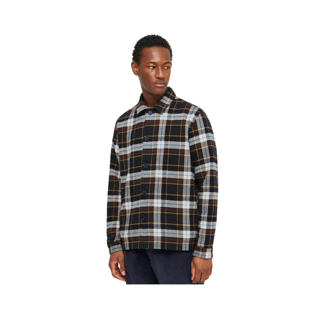 Big Checked Heavy Flannel Overshirt - Multi