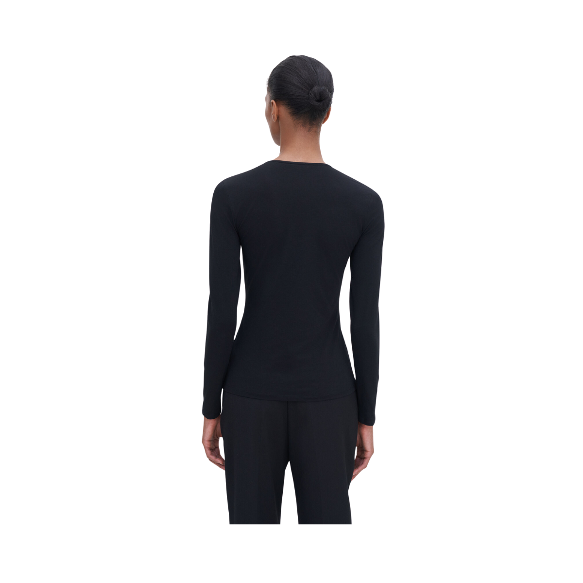 Cotton Stretch Long Sleeve - Black