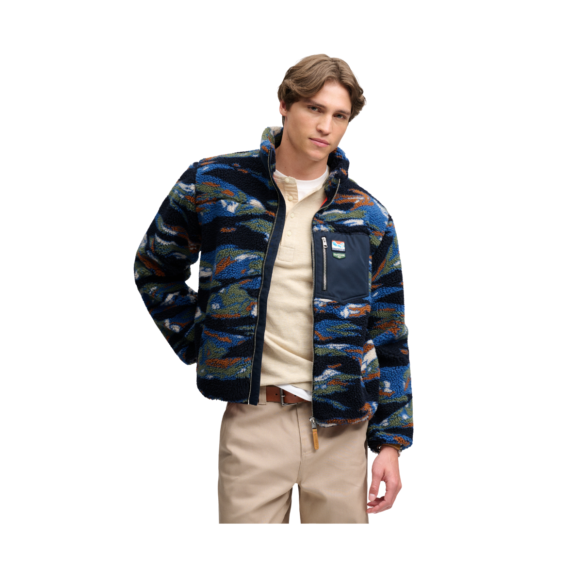 Terrain Fleece Zip Thru - Navy Terrain