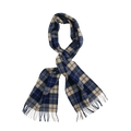 Wool Checked Scarf - 423 Persian Blue