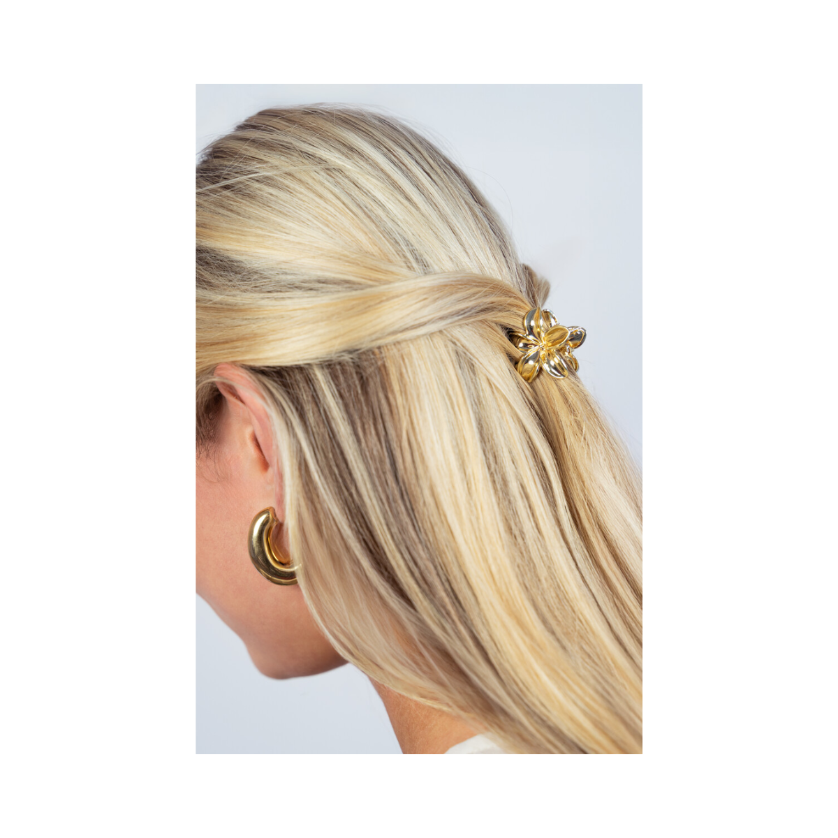 Hairclip mini flower - Gold