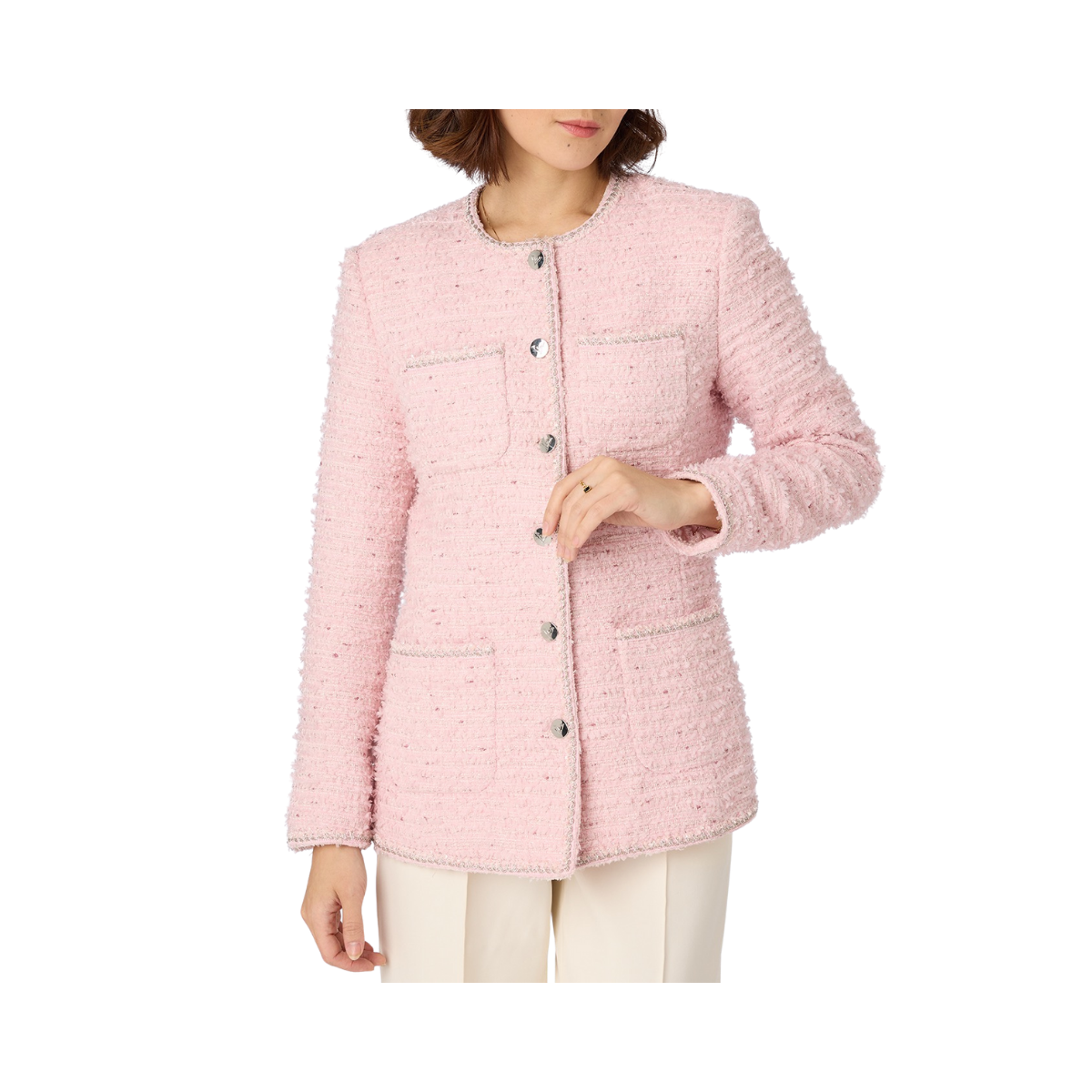 Elise Tweed Jacket - Pink