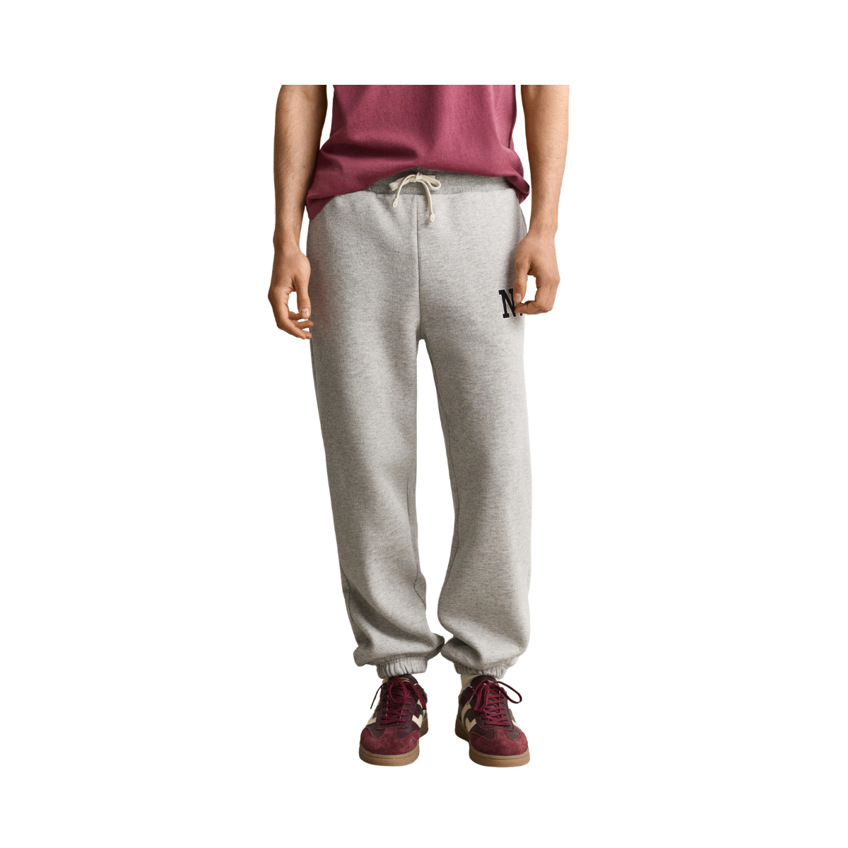 Graphic Sweatpants - Grey Melange