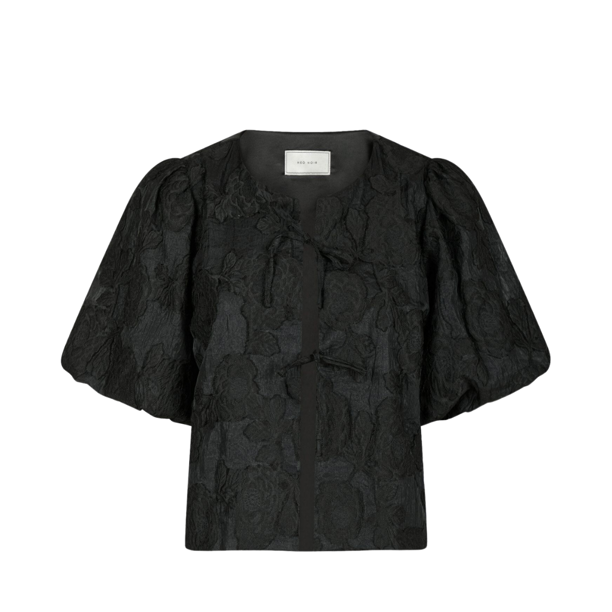 Aska Jacquard Blouse - Black