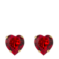 Heart Earrings Gold - Light Siam
