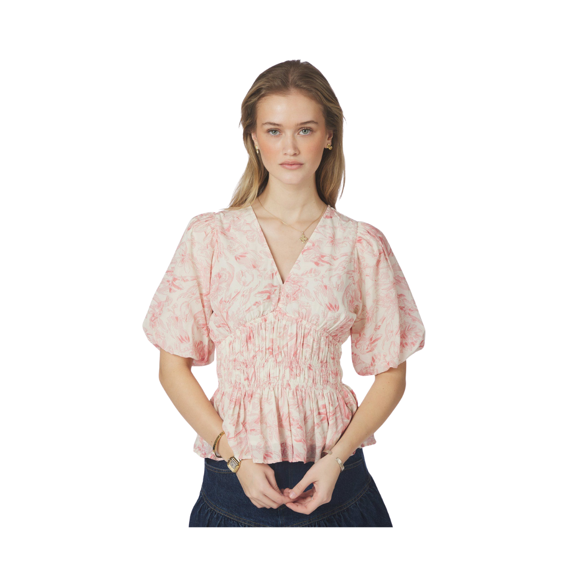 Minutti Print Blouse - Off White