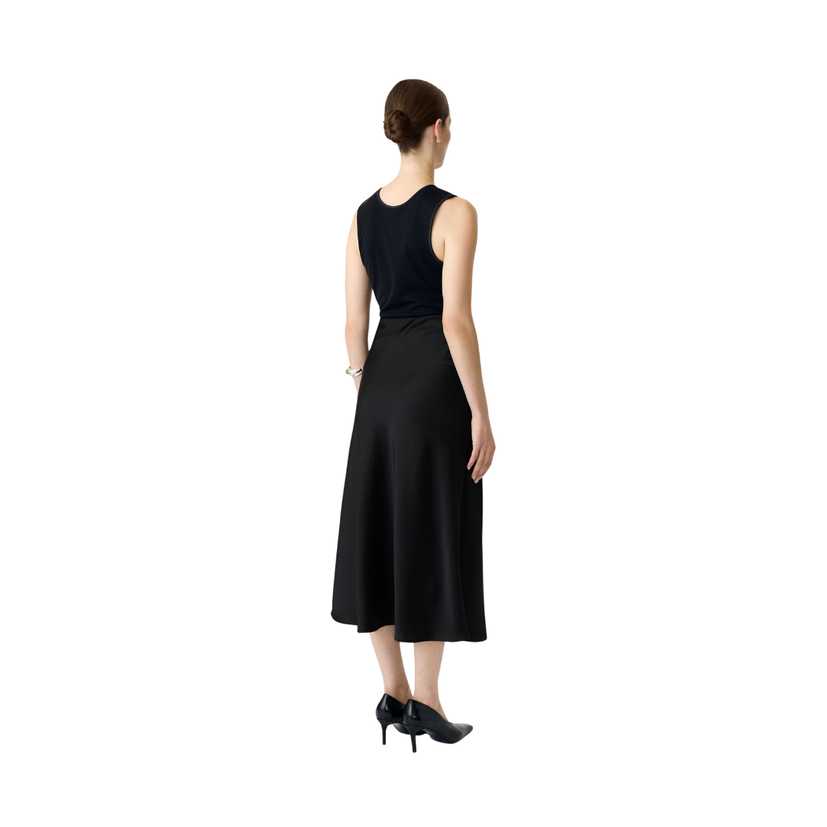 YASPella Highwaist Midi Skirt - Black