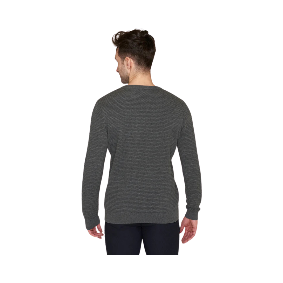 Vagn Reg Bubble Knit Crew Neck - Grey