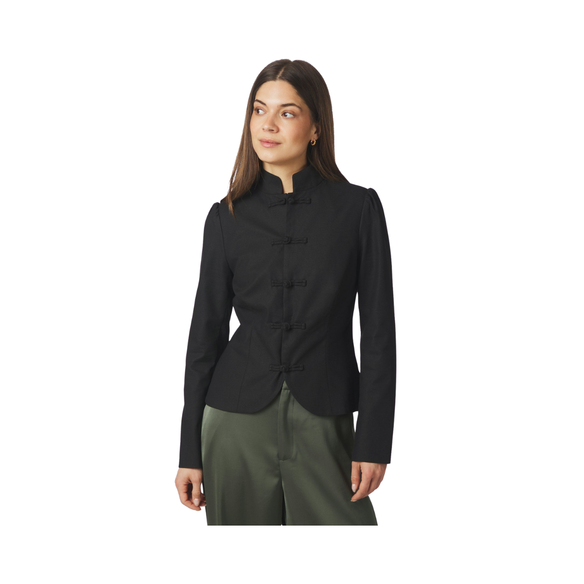Ardena Linen Blazer - 100 Black