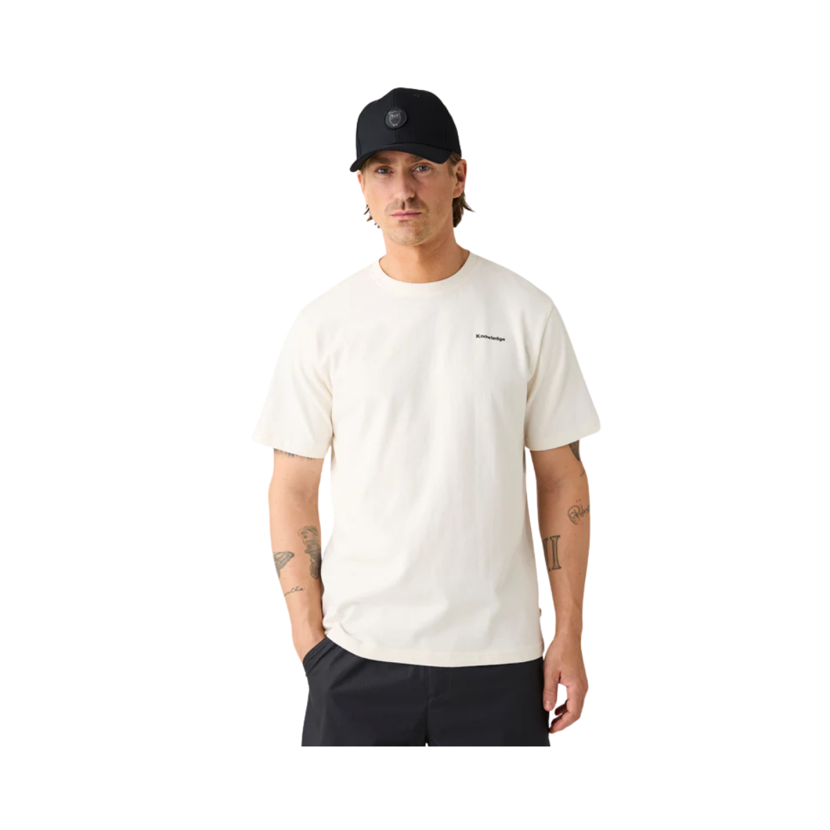 Heavy  Scenery Back Print T-shirt - Egret