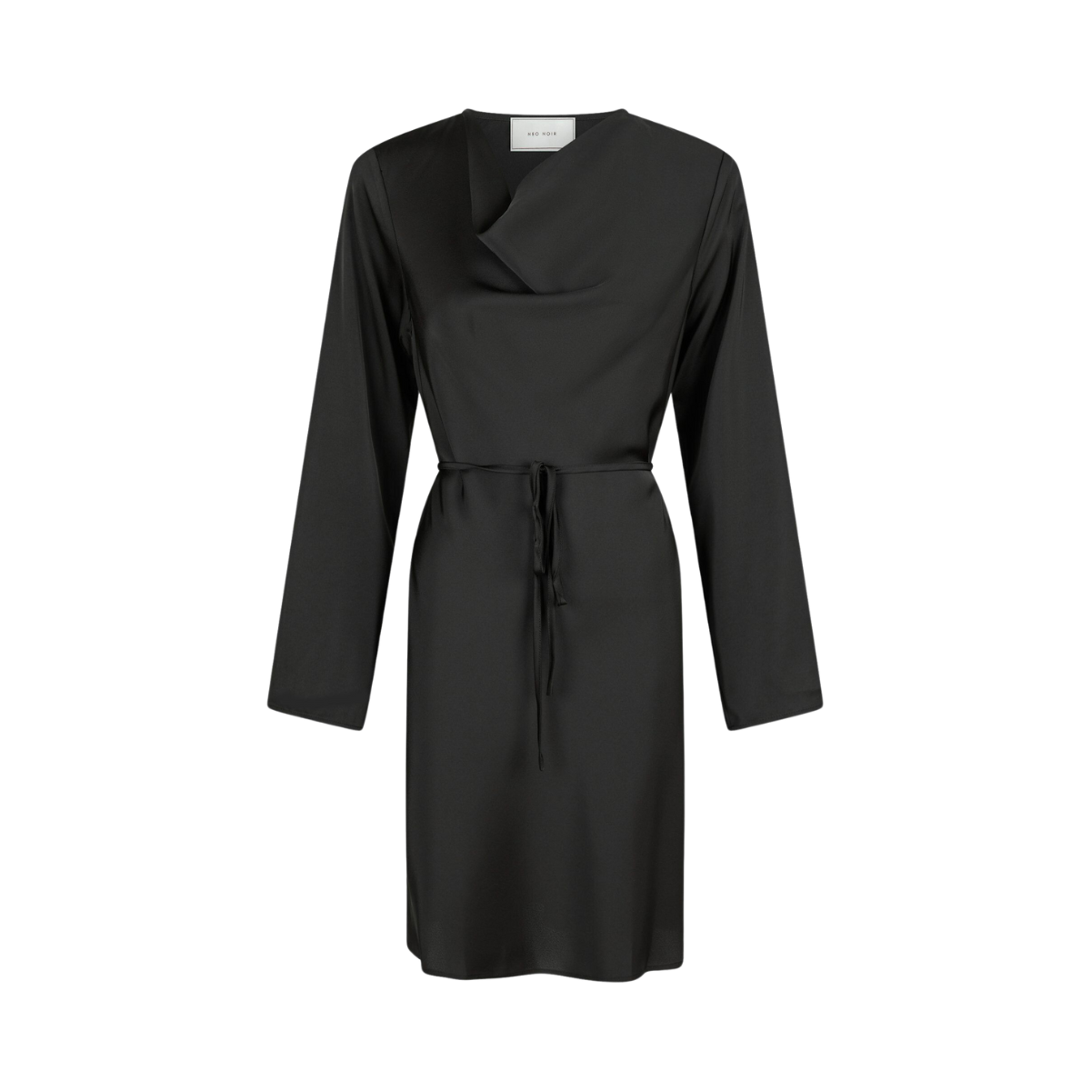 Vega Soft Satin Dress - Black