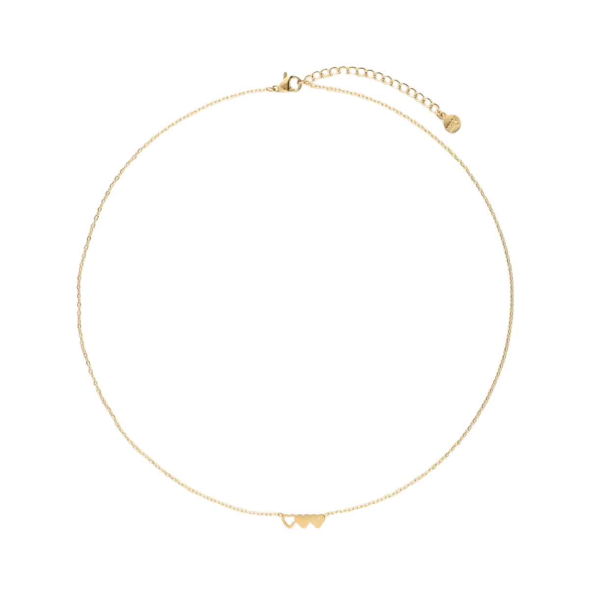 Necklace Set 3 Hearts - Gold