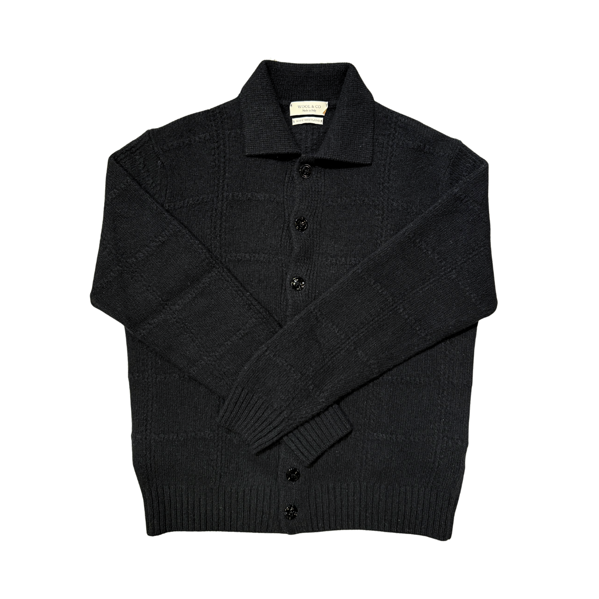 Camicia P Quadro Soft Shetland - Nero