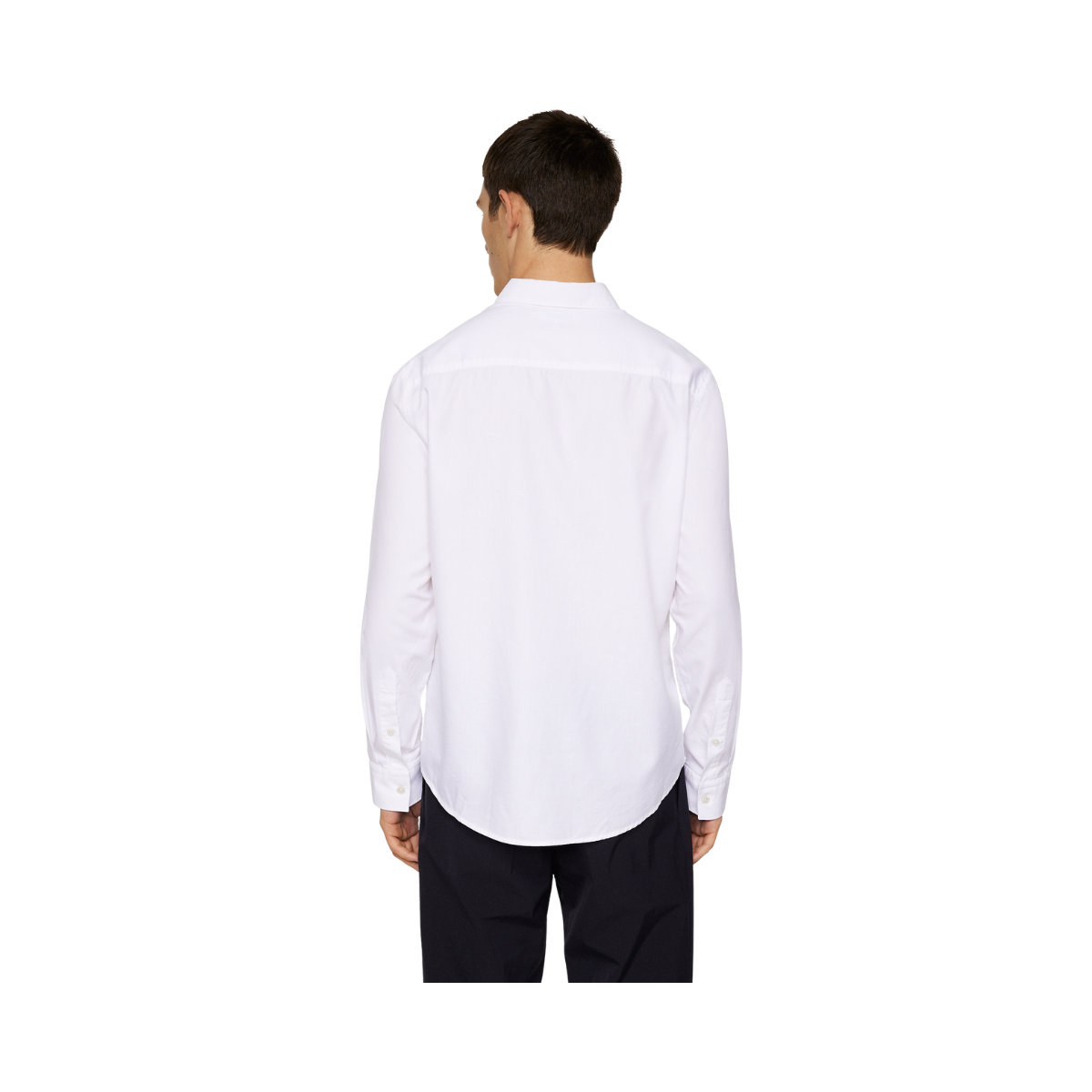 Slim LS Cotton Tencel Shirt - White
