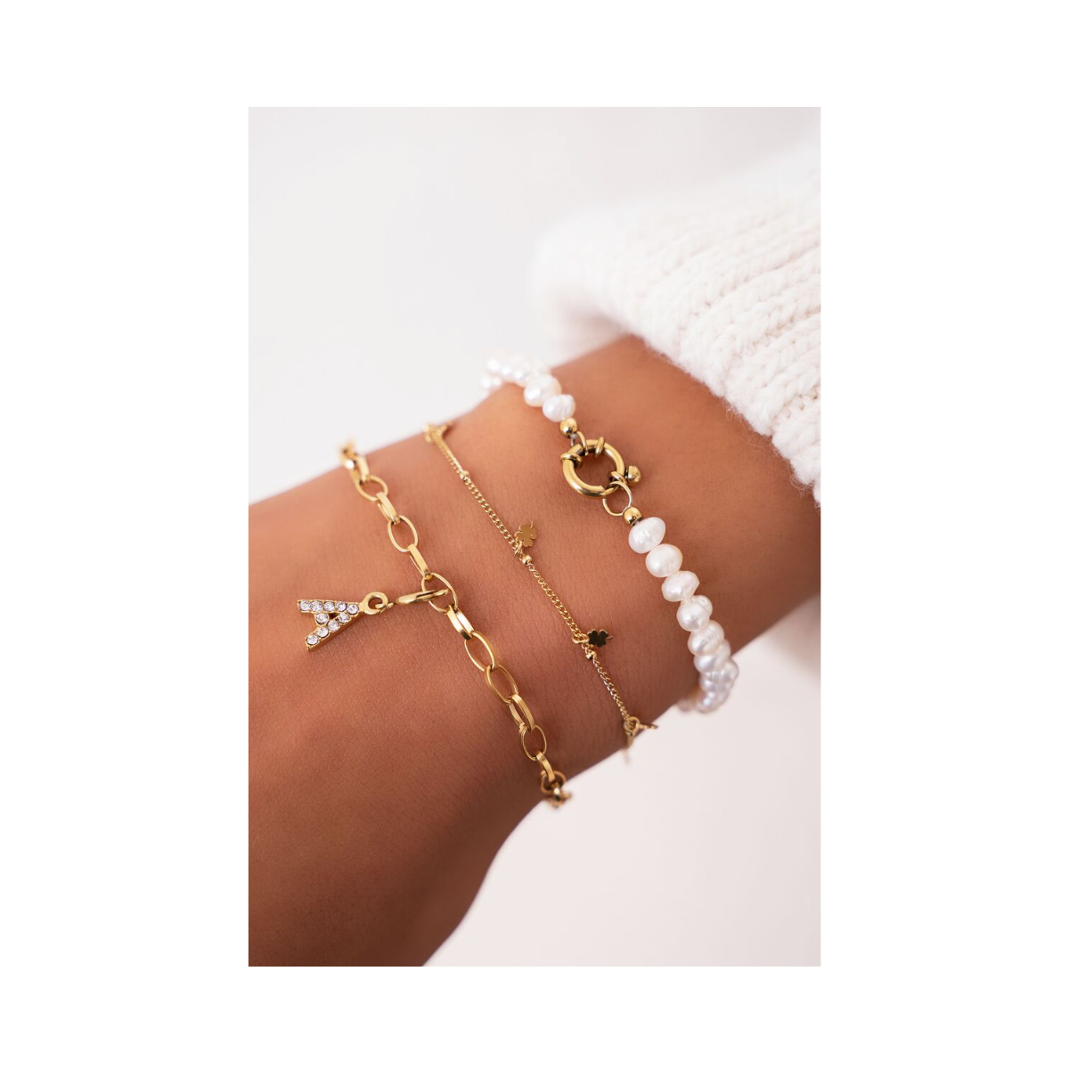 Bracelet clovers - Gold