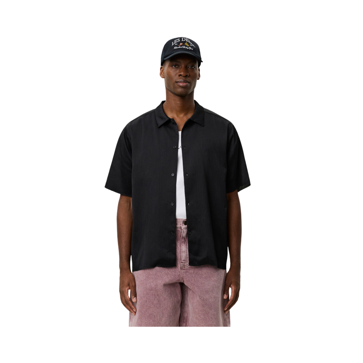 Hector Plissé SS Shirt - 100 Black