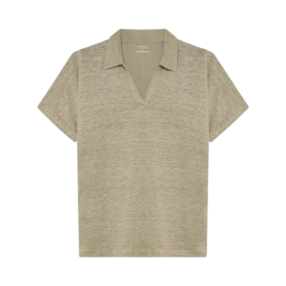 Linen Split Neck Polo - Twill